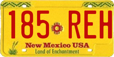 NM license plate 185REH