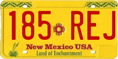 NM license plate 185REJ