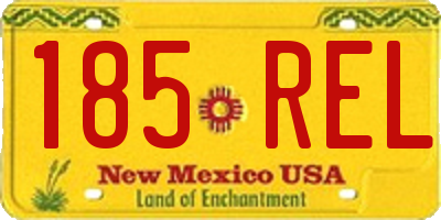 NM license plate 185REL