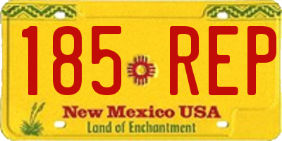 NM license plate 185REP