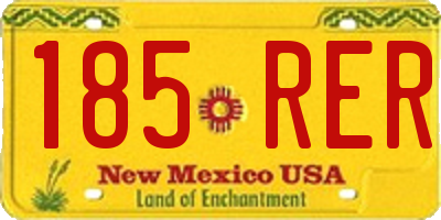 NM license plate 185RER