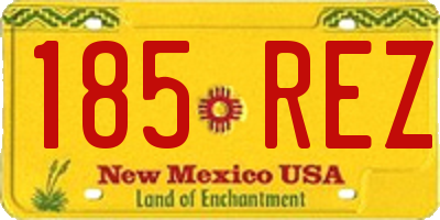 NM license plate 185REZ