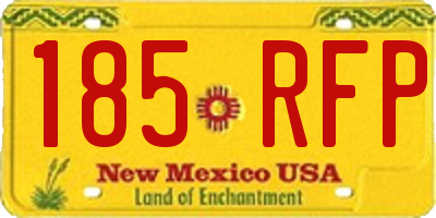 NM license plate 185RFP