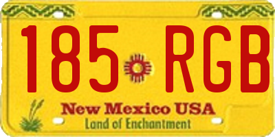 NM license plate 185RGB
