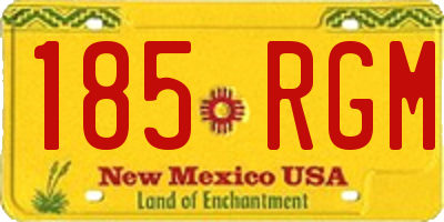 NM license plate 185RGM