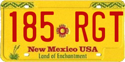 NM license plate 185RGT