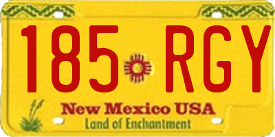 NM license plate 185RGY