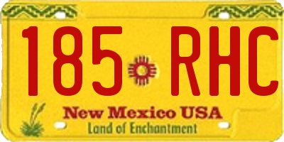 NM license plate 185RHC