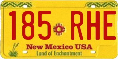 NM license plate 185RHE