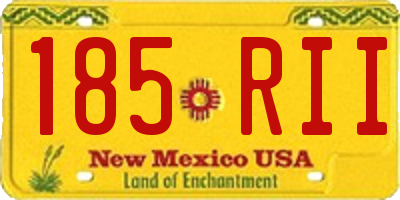 NM license plate 185RII
