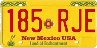 NM license plate 185RJE