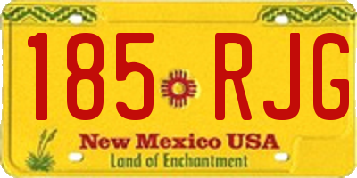 NM license plate 185RJG