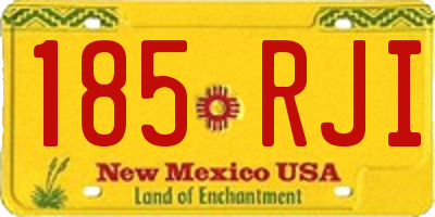 NM license plate 185RJI