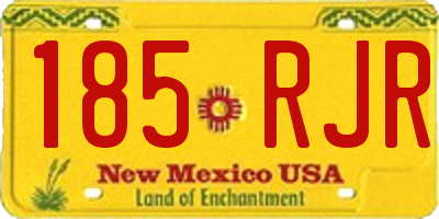 NM license plate 185RJR