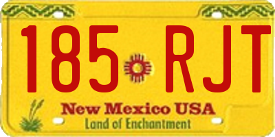 NM license plate 185RJT