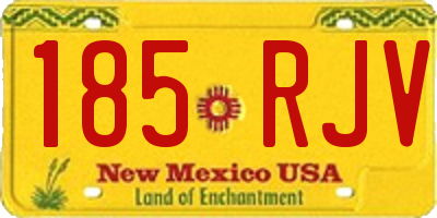 NM license plate 185RJV