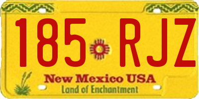 NM license plate 185RJZ