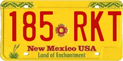 NM license plate 185RKT