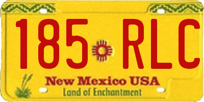 NM license plate 185RLC