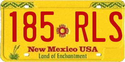 NM license plate 185RLS