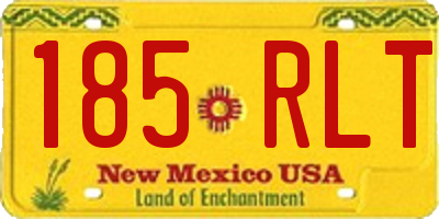 NM license plate 185RLT