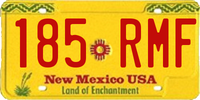 NM license plate 185RMF