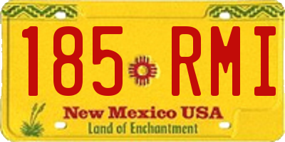NM license plate 185RMI