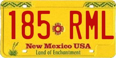 NM license plate 185RML