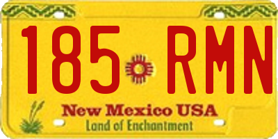 NM license plate 185RMN