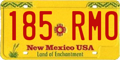NM license plate 185RMO