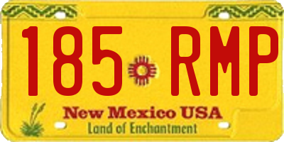 NM license plate 185RMP