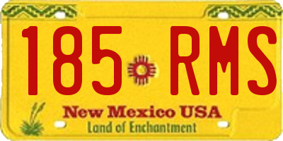 NM license plate 185RMS