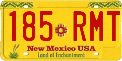 NM license plate 185RMT