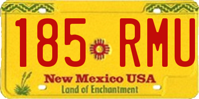 NM license plate 185RMU
