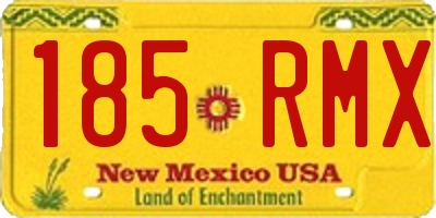NM license plate 185RMX