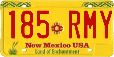 NM license plate 185RMY