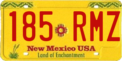 NM license plate 185RMZ