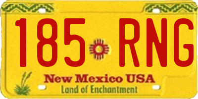 NM license plate 185RNG