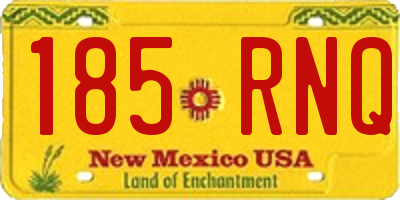 NM license plate 185RNQ