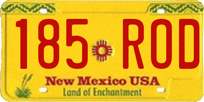 NM license plate 185ROD