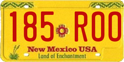 NM license plate 185ROO
