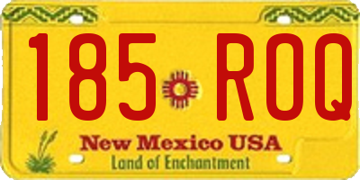 NM license plate 185ROQ