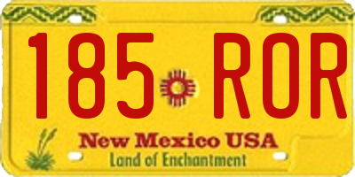 NM license plate 185ROR