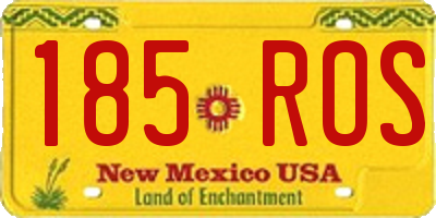 NM license plate 185ROS