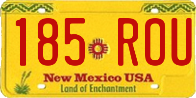 NM license plate 185ROU