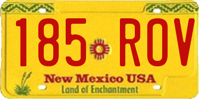 NM license plate 185ROV