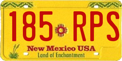 NM license plate 185RPS