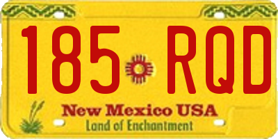 NM license plate 185RQD