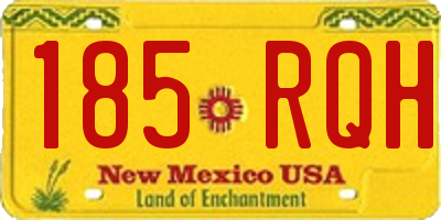 NM license plate 185RQH