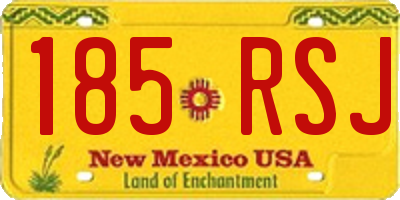 NM license plate 185RSJ